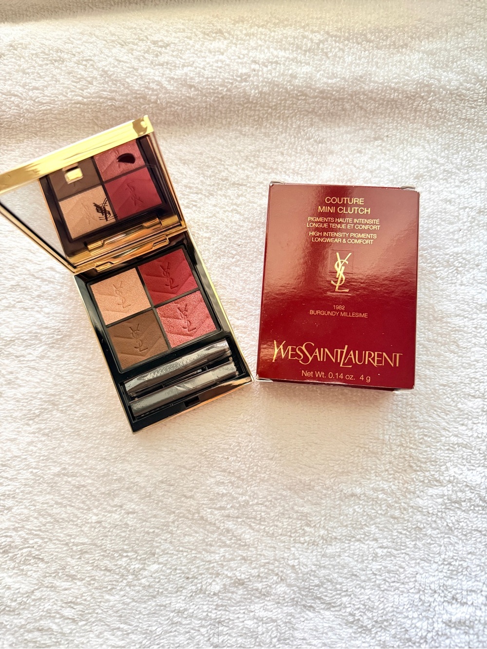YSL Couture Mini Clutch 1982 Burgundy Millesime Holiday 2026 Eyeshadow Yves NEW